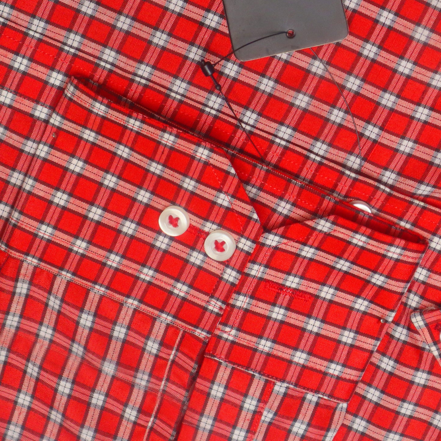 redish check classic shirt