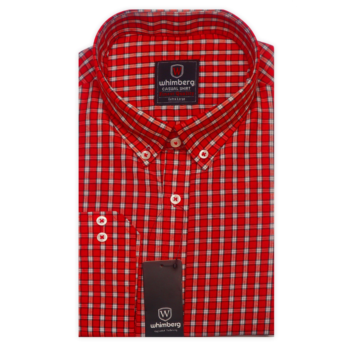 redish check classic shirt