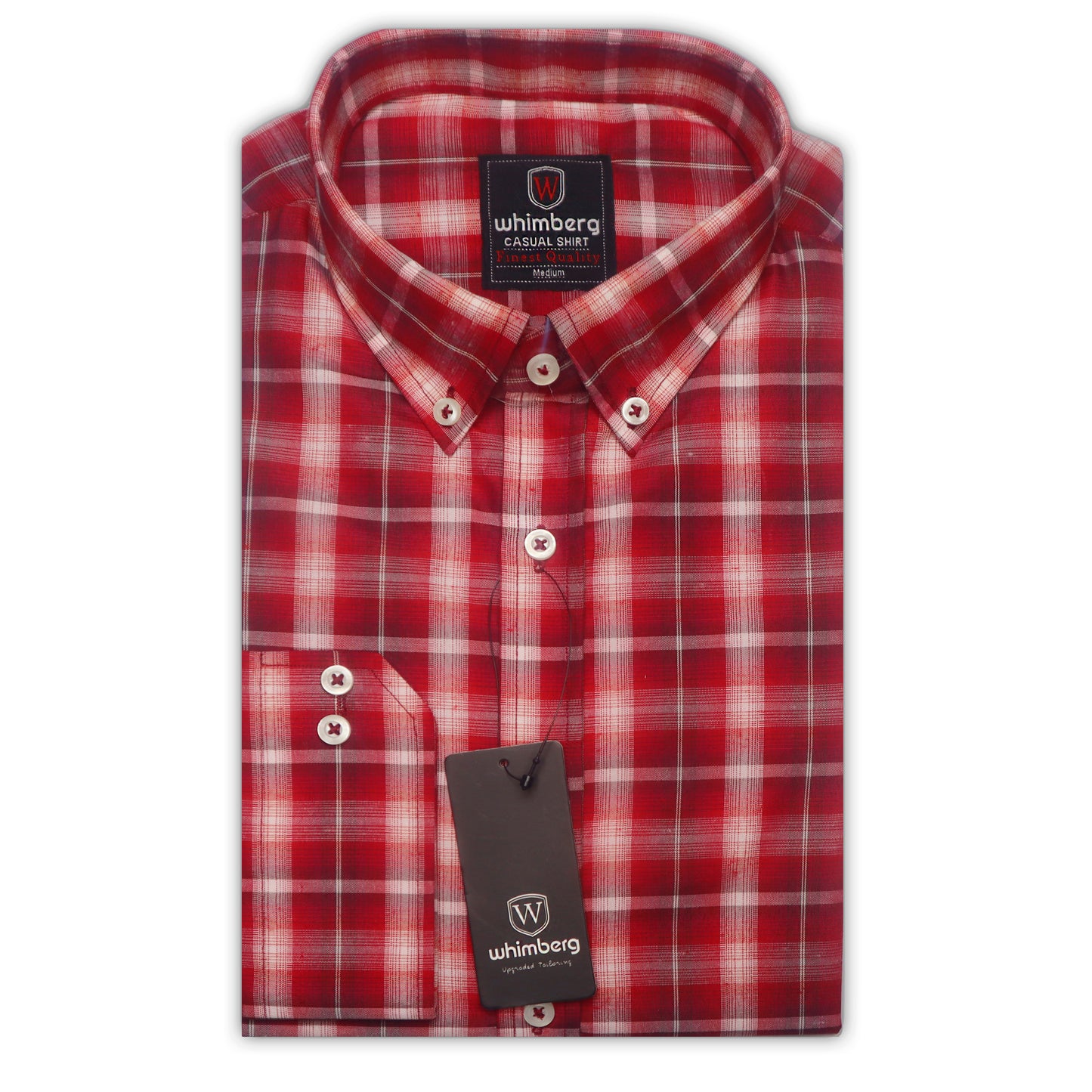 redish check classic shirt